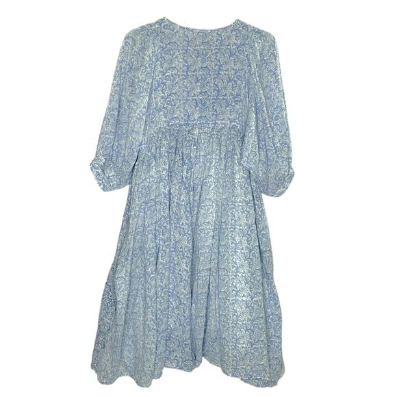 Blue Floral Midi Dress - Picture 2 of 8